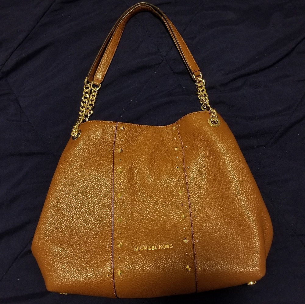 Michael Kors large studded shoulder bag